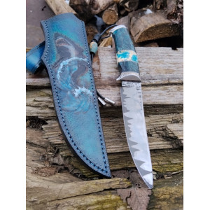 АКУЛА авторський ніж ручної роботи AlexKnifemaker, сталь CPM REX 121, 67 HRC. Photo 2